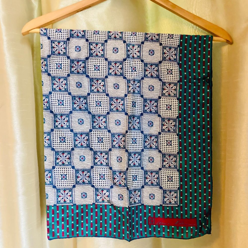 Vintage 80s Anne Klein Silk Scarf